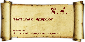 Martinak Agapion névjegykártya